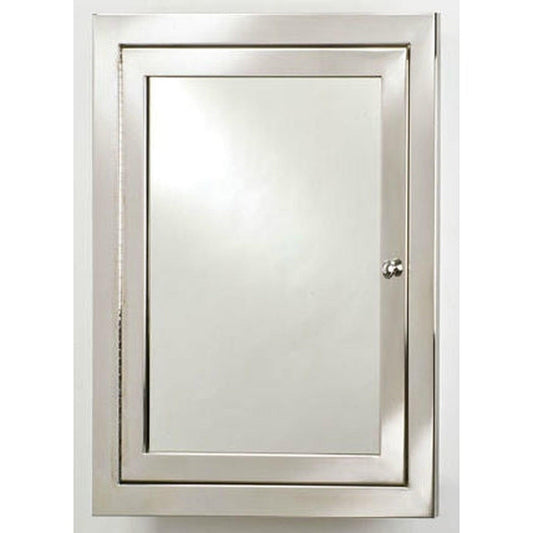 Afina Metro 25" x 31" Satin Finish Recessed Reversible Hinged Single Door Medicine Cabinet