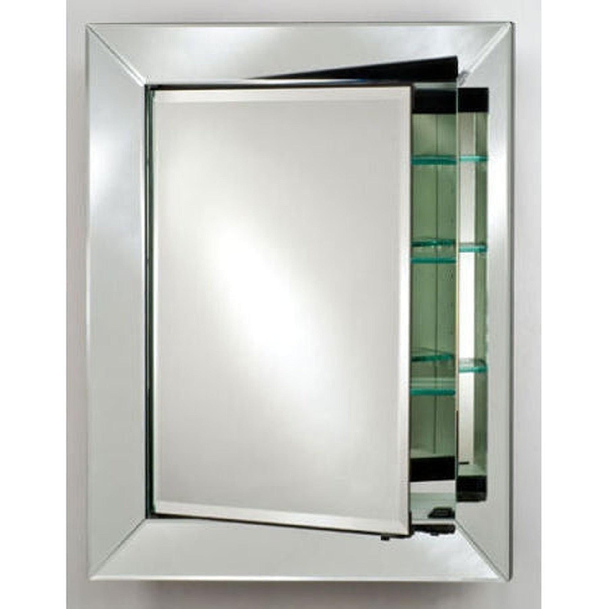 Afina Radiance 19" x 31" Venetian Single Door Contemporary Recessed Reversible Hinged Medicine Cabinet