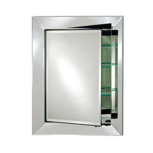 Afina Radiance 27" x 33" Venetian Single Door Contemporary Recessed Reversible Hinged Medicine Cabinet