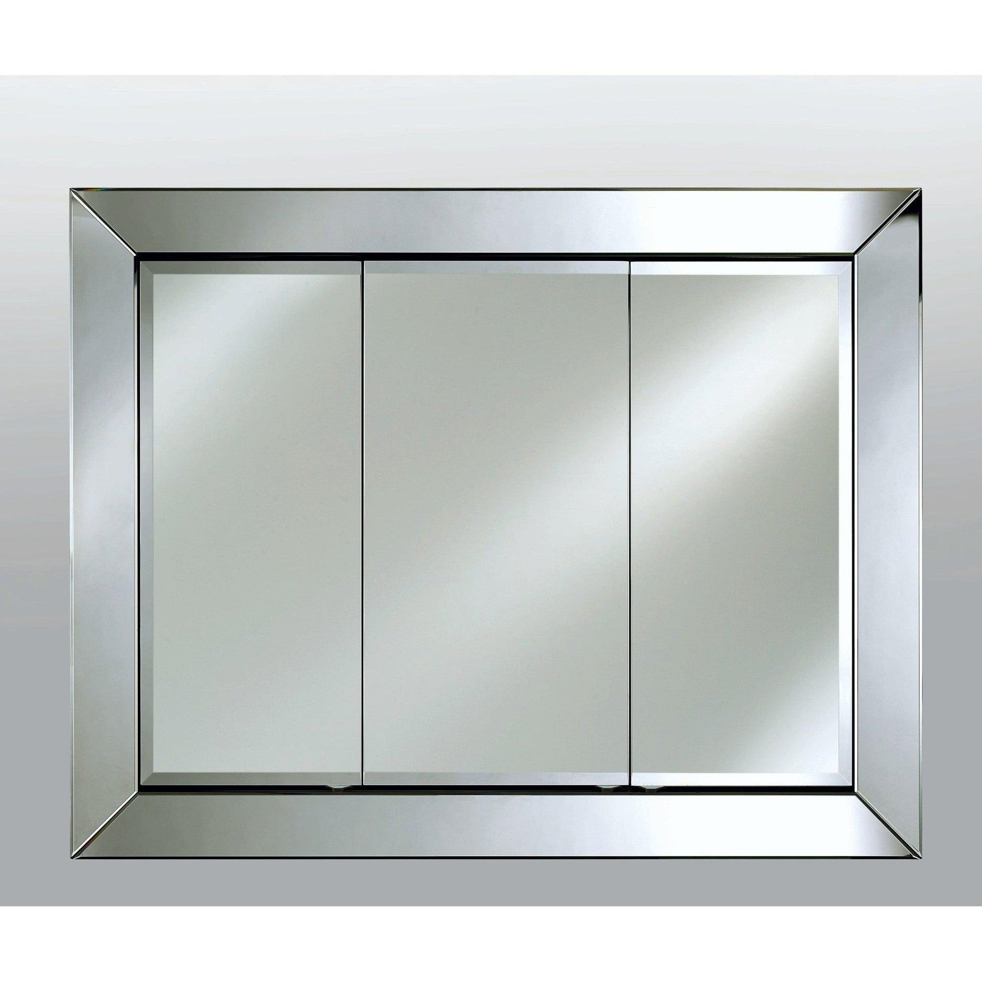 Afina Radiance 42" x 34" Venetian Recessed Triple Door Contemporary Medicine Cabinet