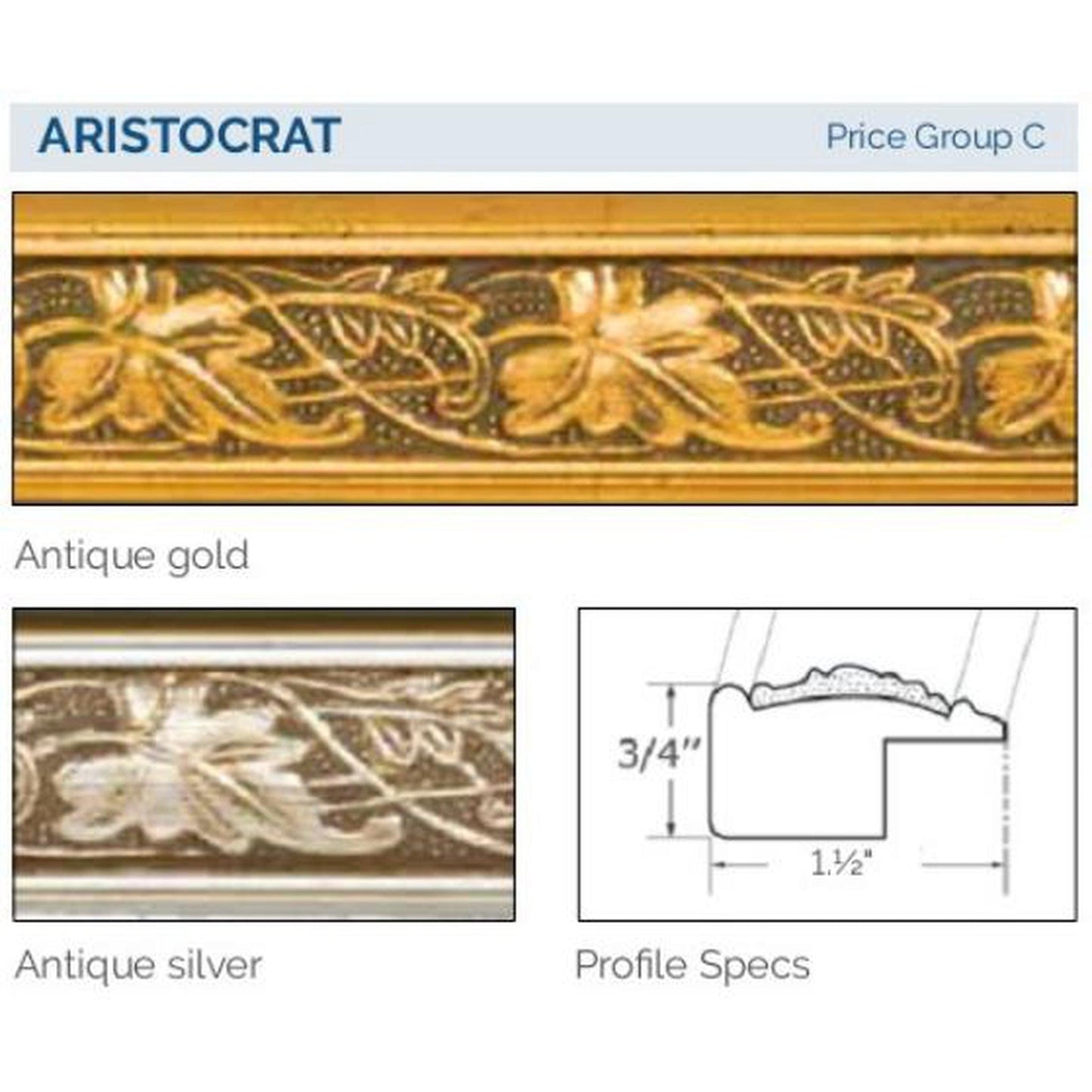 Afina Signature 16" x 22" Aristocrat Antique Gold Framed Mirror With Plain Edge