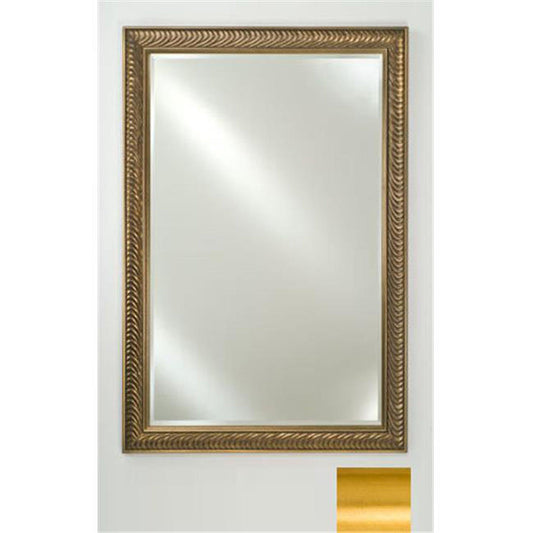 Afina Signature 16" x 22" Brushed Satin Gold Framed Mirror With Beveled Edge