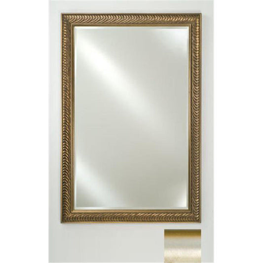 Afina Signature 16" x 22" Brushed Satin Silver Framed Mirror With Beveled Edge