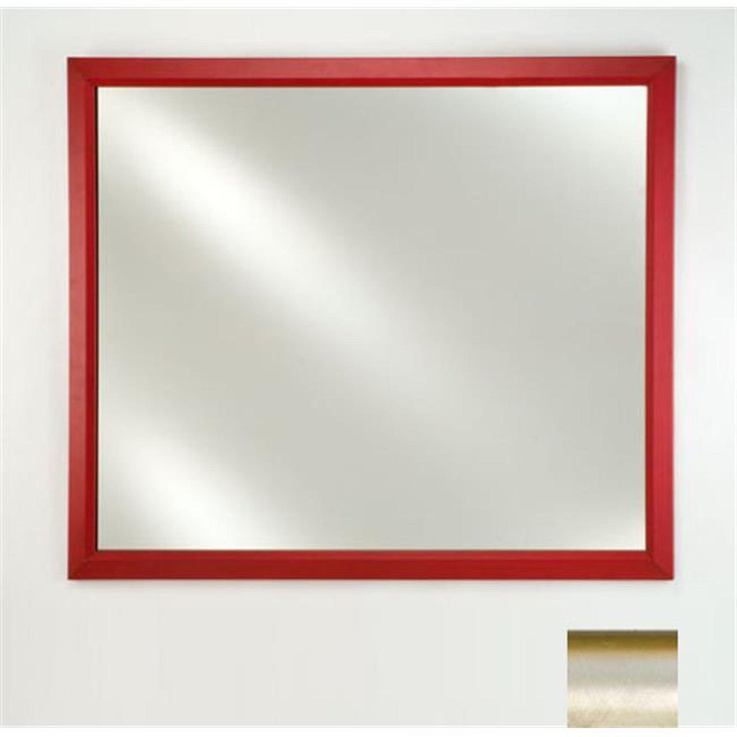 Afina Signature 16" x 22" Brushed Satin Silver Framed Mirror With Plain Edge