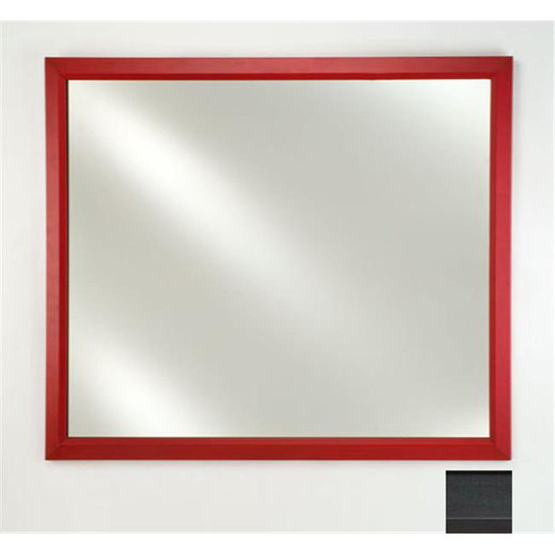 Afina Signature 16" x 22" Colorgrain Black Framed Mirror With Beveled Edge
