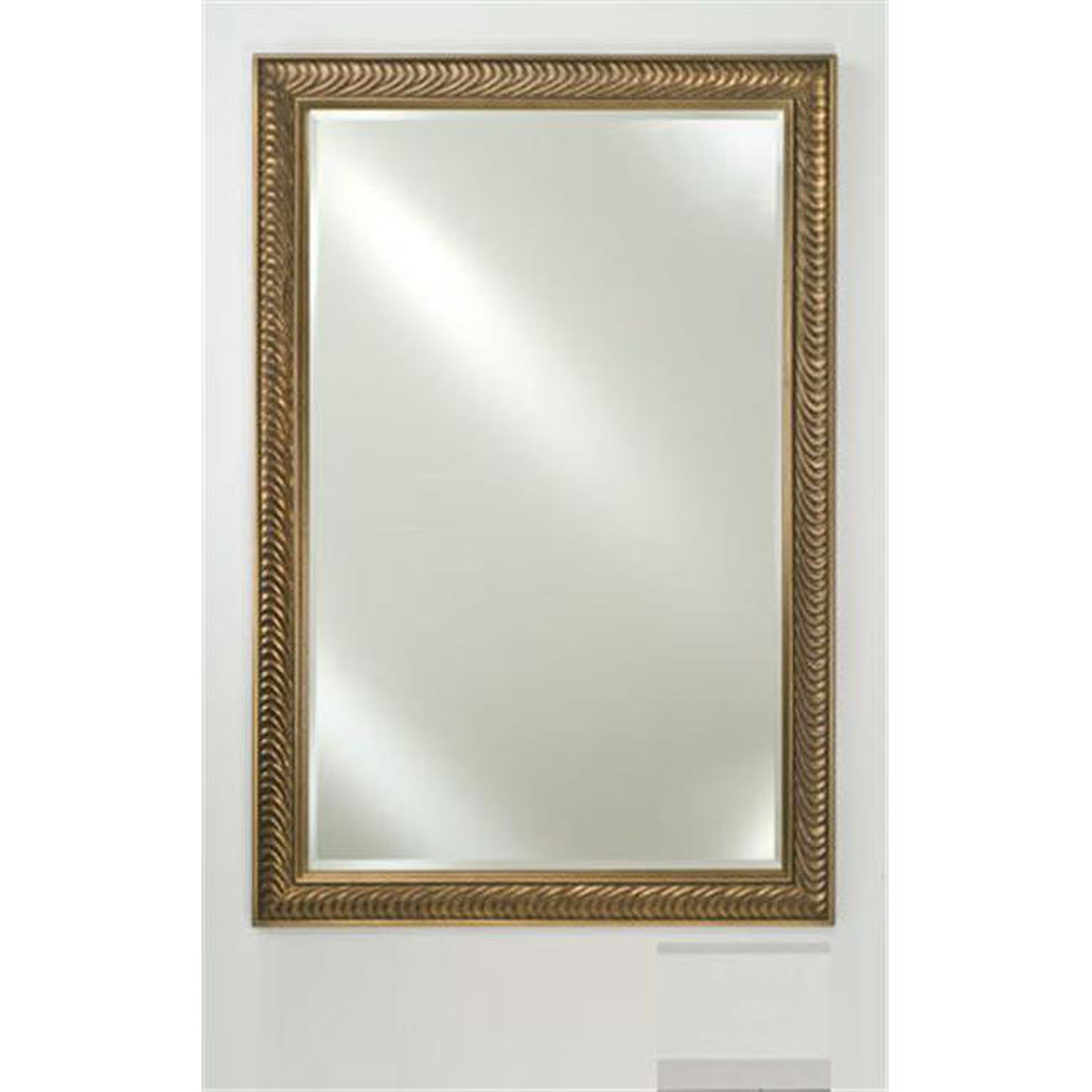 Afina Signature 16" x 22" Colorgrain White Framed Mirror With Beveled Edge