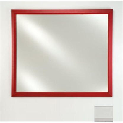 Afina Signature 16" x 22" Colorgrain White Framed Mirror With Plain Edge