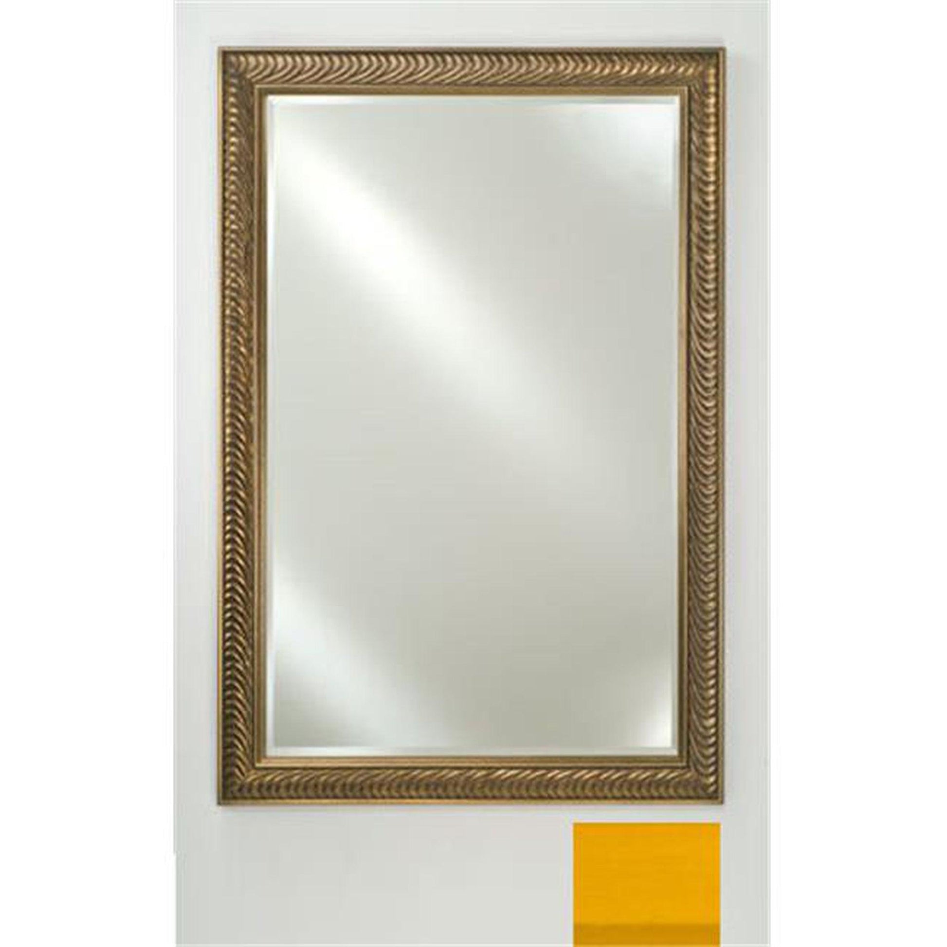 Afina Signature 16" x 22" Colorgrain Yellow Framed Mirror With Beveled Edge