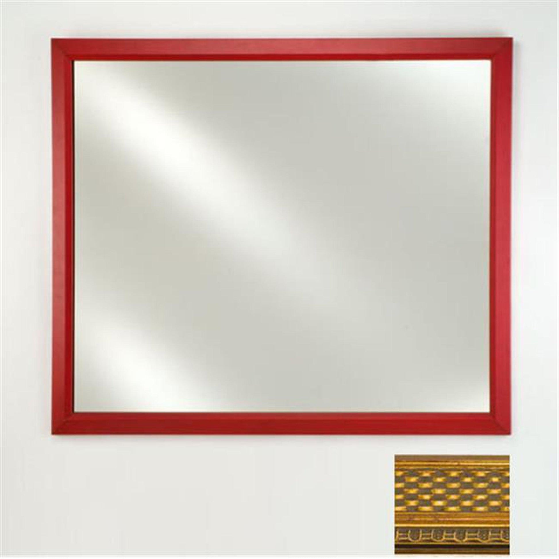 Afina Signature 16" x 22" Elegance Antique Gold Framed Mirror With Plain Edge