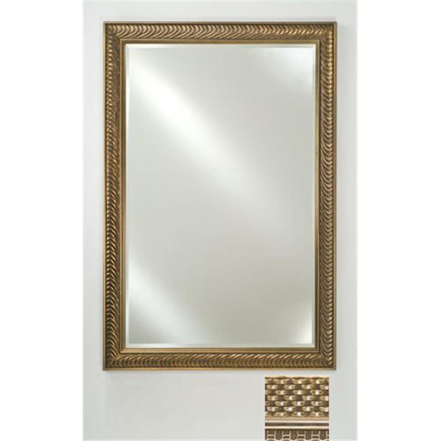 Afina Signature 16" x 22" Elegance Antique Silver Framed Mirror With Beveled Edge