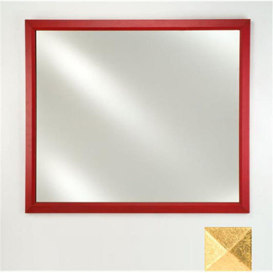 Afina Signature 16" x 22" Meridian Antique Gold With Antique Gold Caps Framed Mirror With Plain Edge