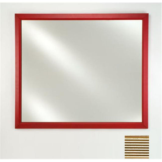 Afina Signature 16" x 22" Meridian Antique Silver With Antique Gold Caps Framed Mirror With Plain Edge