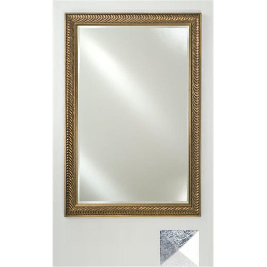 Afina Signature 16" x 22" Meridian Antique Silver With Antique Silver Caps Framed Mirror With Beveled Edge