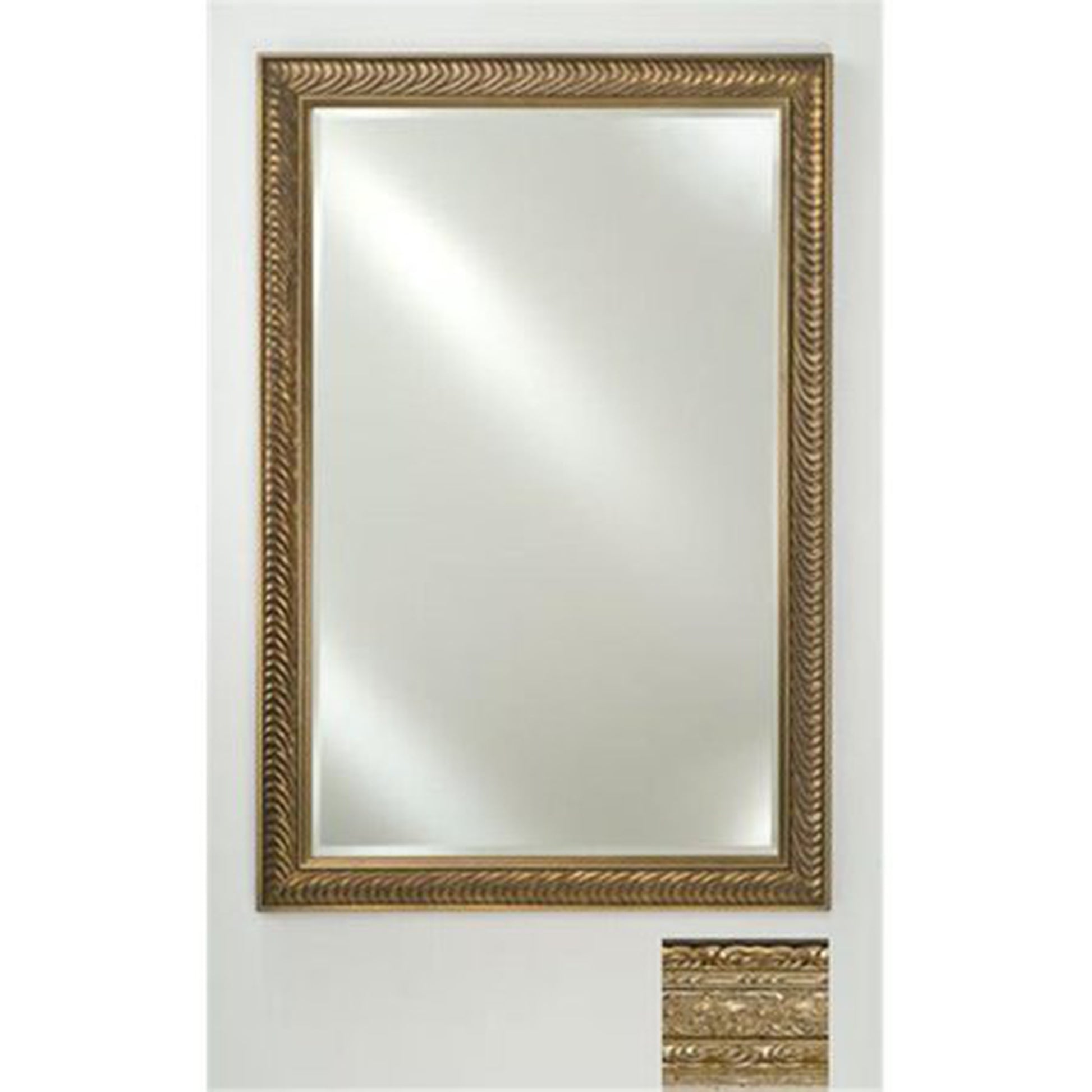 Afina Signature 16" x 22" Regal Antique Silver Framed Mirror With Beveled Edge