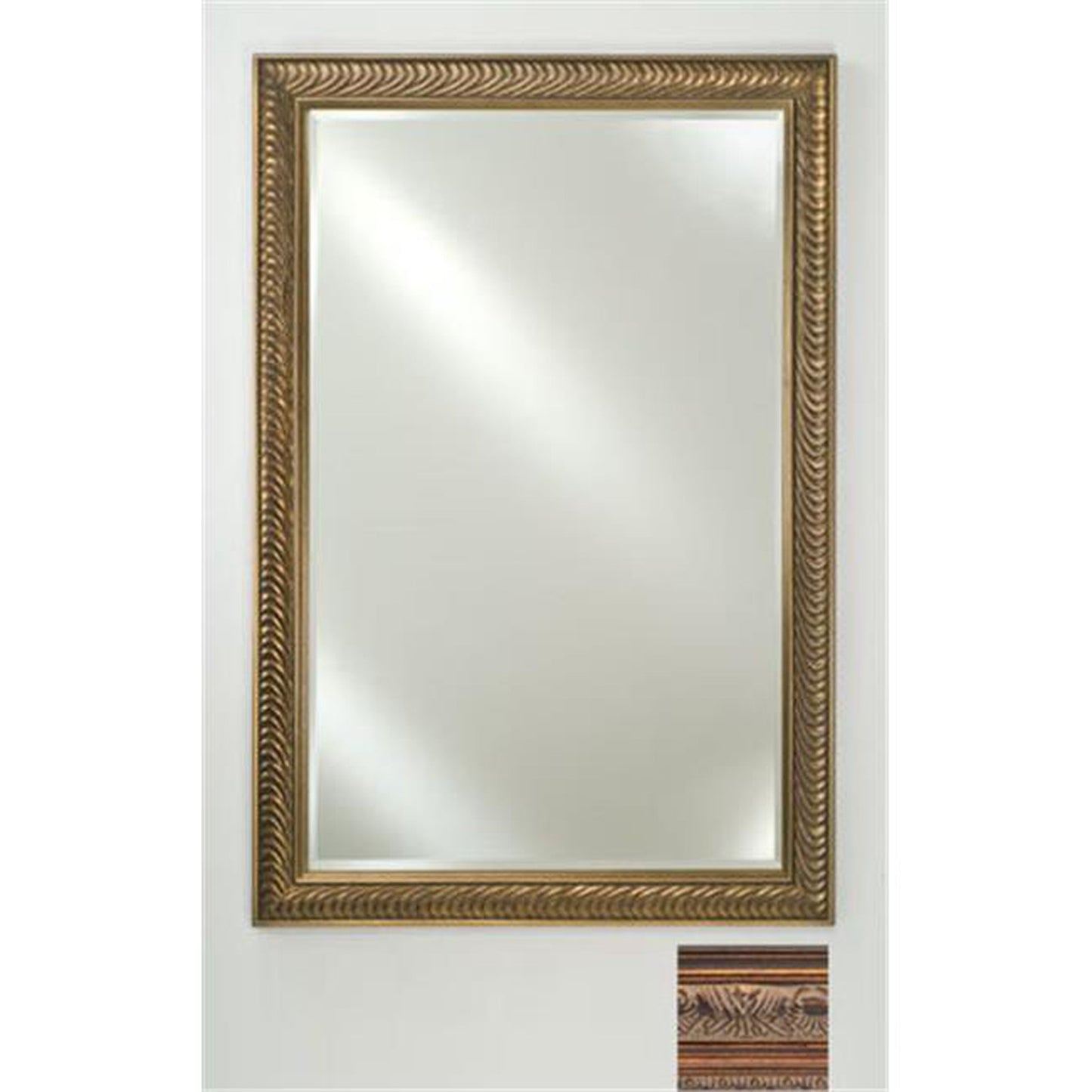 Afina Signature 16" x 22" Siena Oiled Bronze Framed Mirror With Beveled Edge