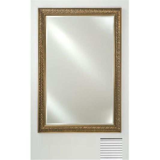 Afina Signature 16" x 22" Soho Fluted Chrome Framed Mirror With Beveled Edge