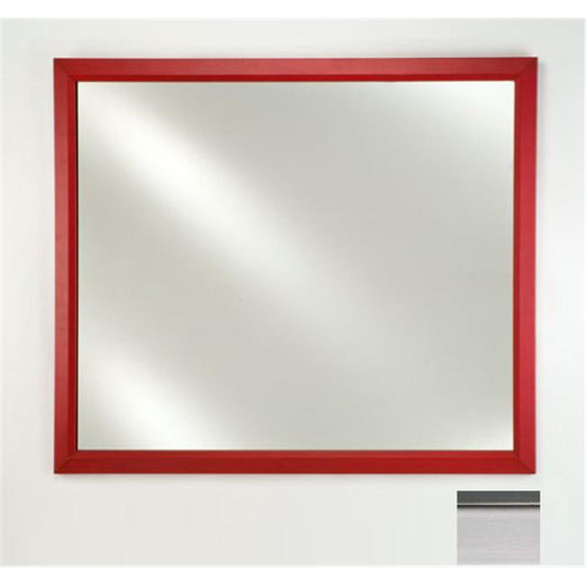 Afina Signature 16" x 22" Soho Stainless Framed Mirror With Plain Edge