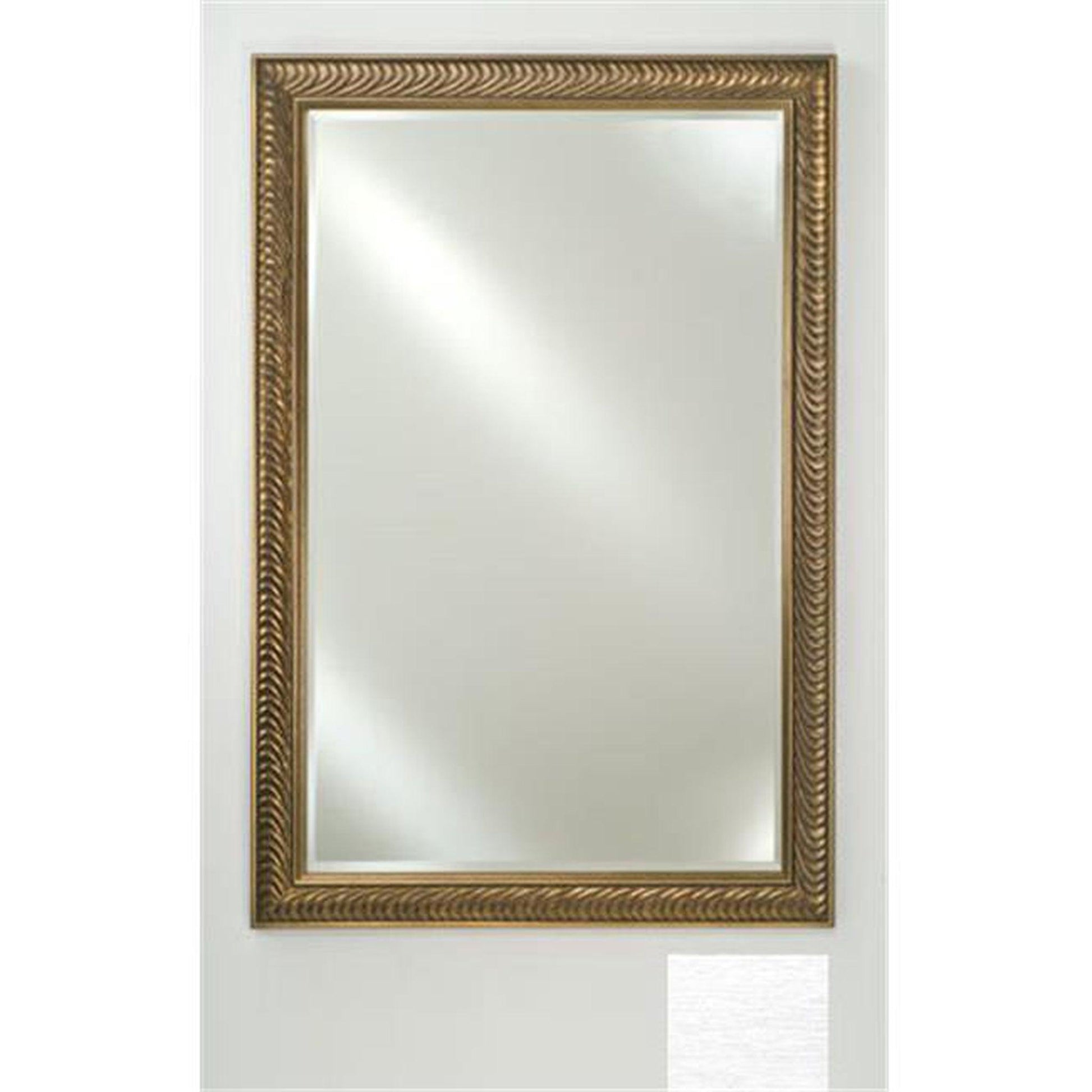 Afina Signature 16" x 22" Tribeca Satin Silver Framed Mirror With Beveled Edge