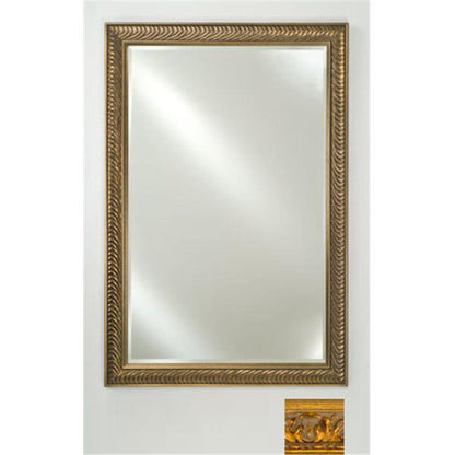 Afina Signature 16" x 22" Valencia Antique Gold Framed Mirror With Beveled Edge