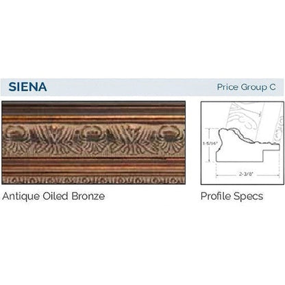 Afina Signature 17" x 26" Siena Antique Oiled Bronze Recessed Reversible Hinged Single Door Medicine Cabinet With Beveled Edge Mirror