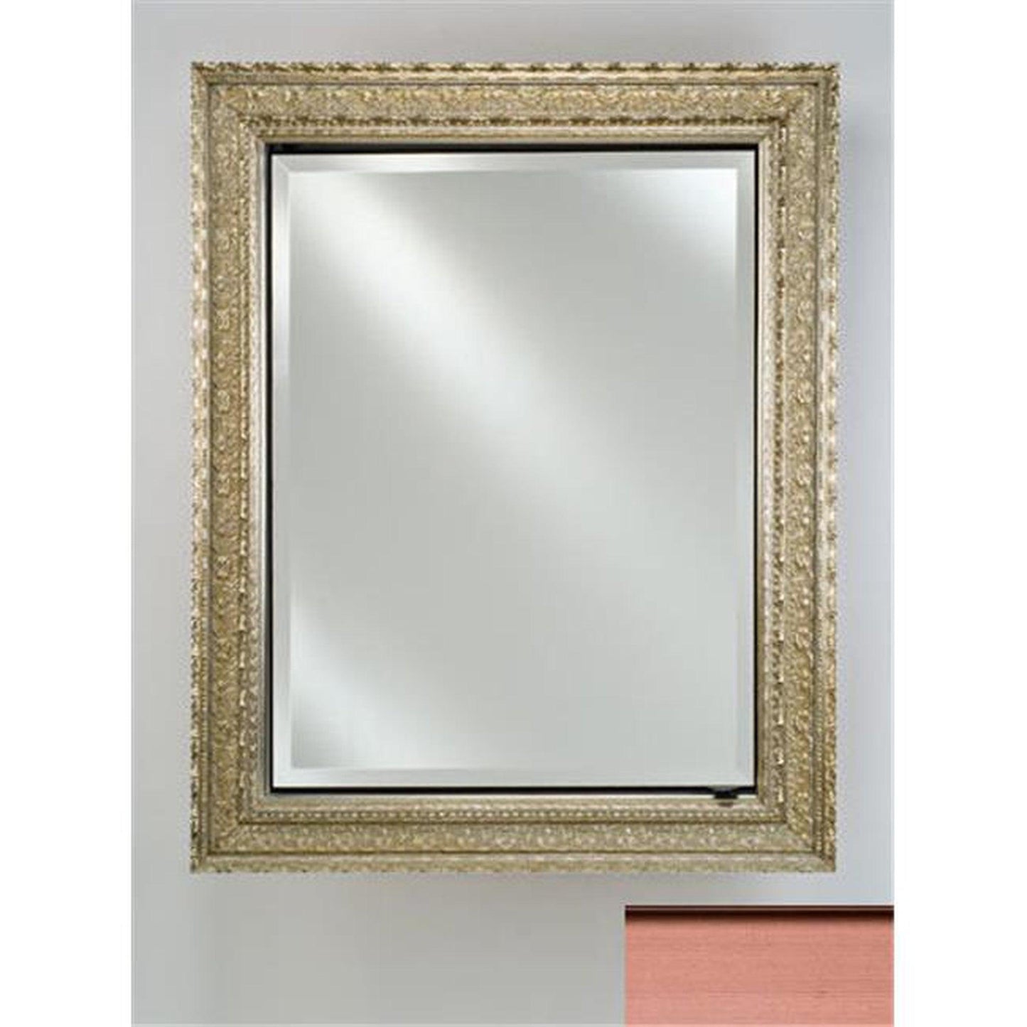 Afina Signature 17" x 26" Soho Brushed Bronze Recessed Reversible Hinged Single Door Medicine Cabinet With Beveled Edge Mirror