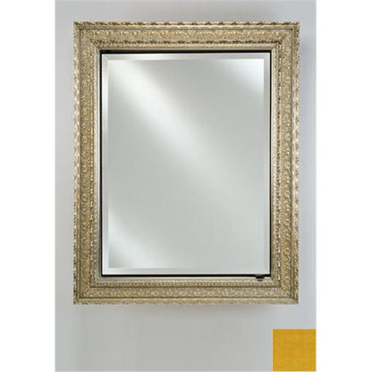 Afina Signature 17" x 30" Colorgrain Yellow Recessed Reversible Hinged Single Door Medicine Cabinet With Beveled Edge Mirror