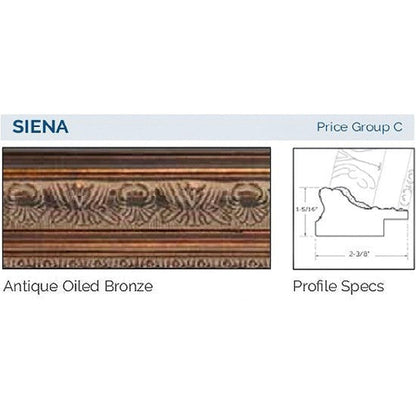 Afina Signature 17" x 30" Siena Antique Oiled Bronze Recessed Reversible Hinged Single Door Medicine Cabinet With Beveled Edge Mirror