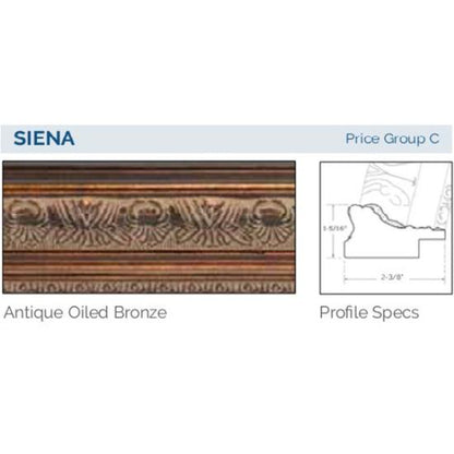 Afina Signature 17" x 40" Siena Antique Oiled Bronze Recessed Right Hinged Single Door Medicine Cabinet With Contemporary Lights