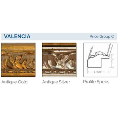 Afina Signature 17" x 40" Valencia Antique Gold Recessed Left Hinged Single Door Medicine Cabinet With Contemporary Lights