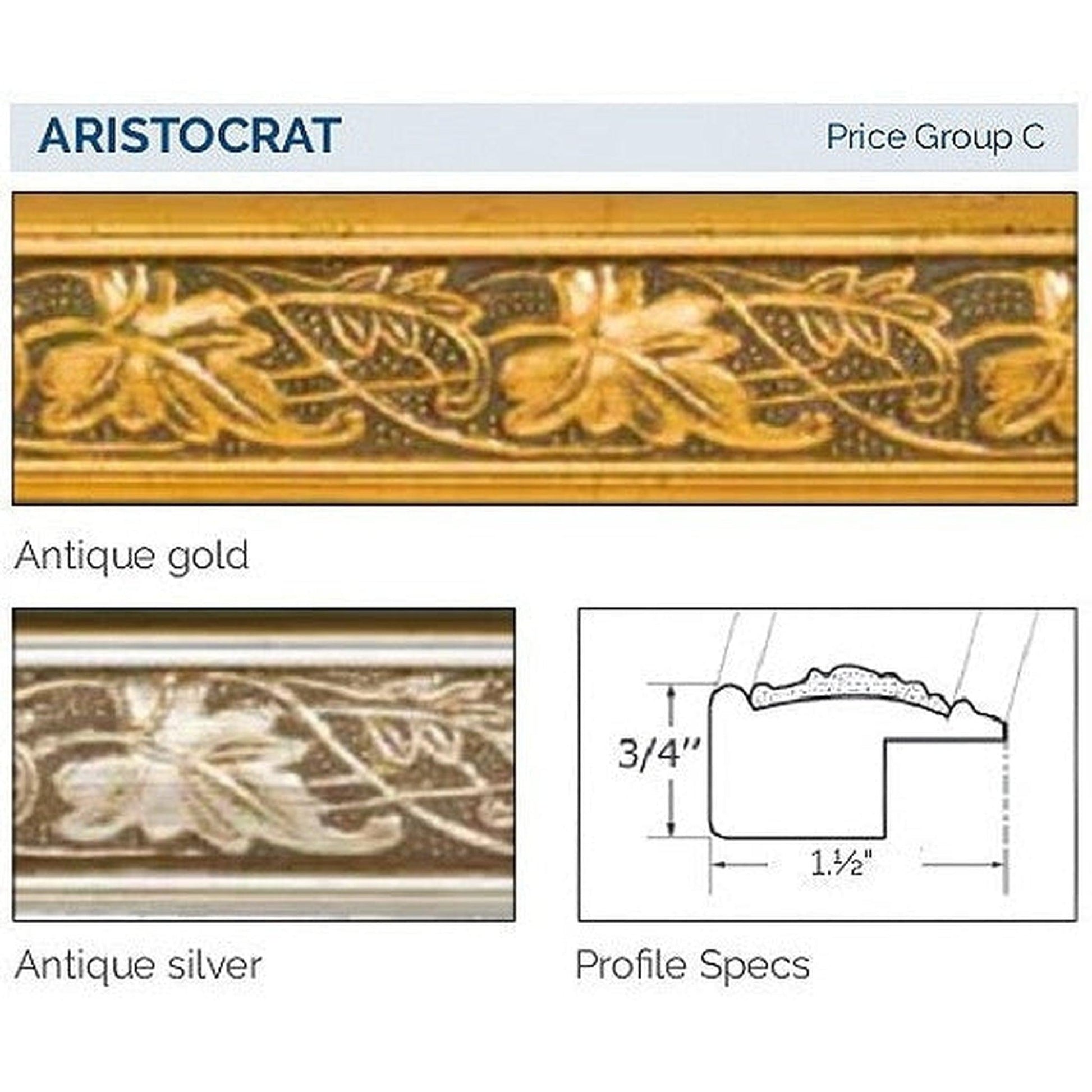 Afina Signature 20" x 26" Aristocrat Antique Gold Recessed Reversible Hinged Single Door Medicine Cabinet With Beveled Edge Mirror