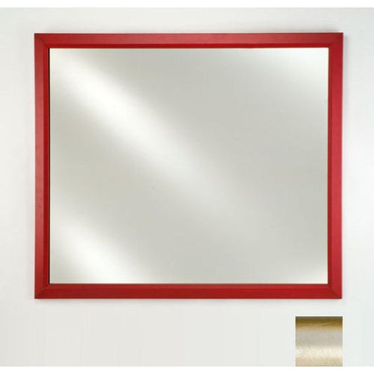Afina Signature 20" x 26" Brushed Satin Silver Framed Mirror With Plain Edge