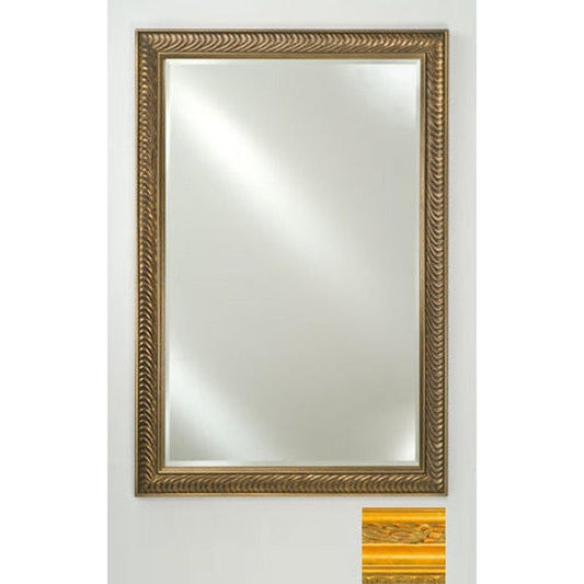 Afina Signature 20" x 26" Chateau Antique Gold Framed Mirror With Beveled Edge