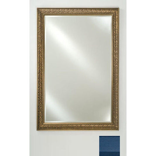 Afina Signature 20" x 26" Colorgrain Blue Framed Mirror With Beveled Edge