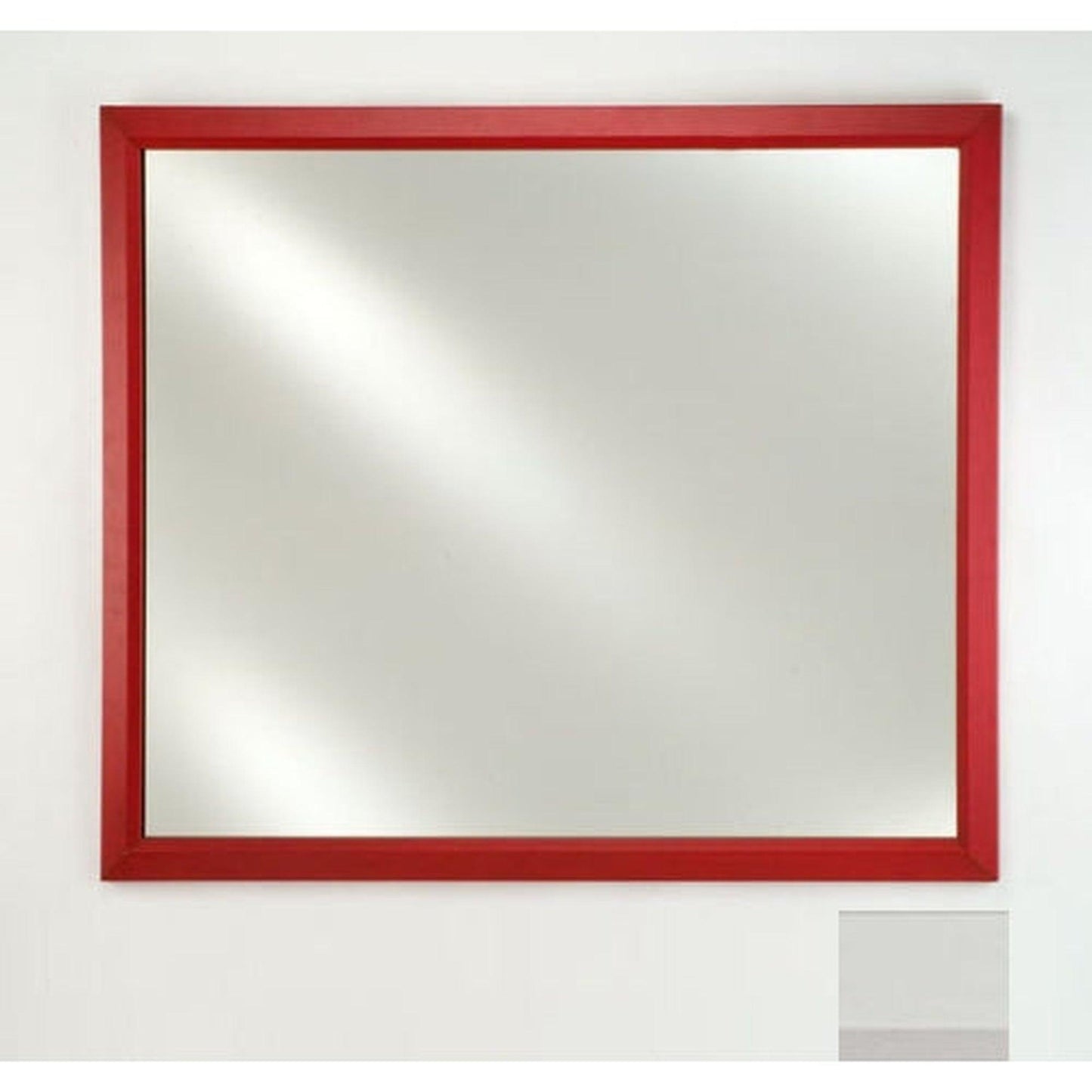 Afina Signature 20" x 26" Colorgrain White Framed Mirror With Plain Edge
