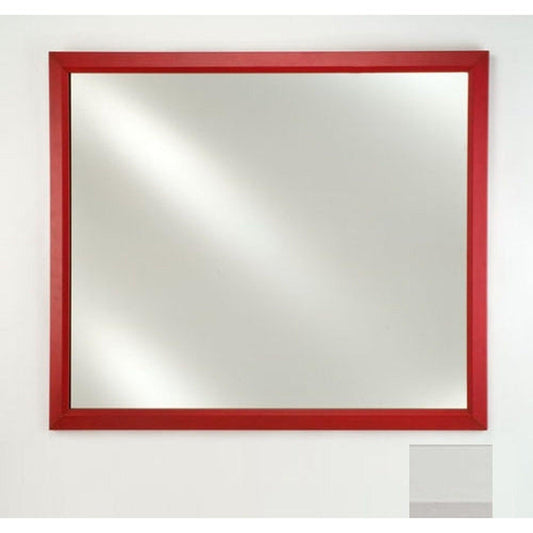 Afina Signature 20" x 26" Colorgrain White Framed Mirror With Plain Edge