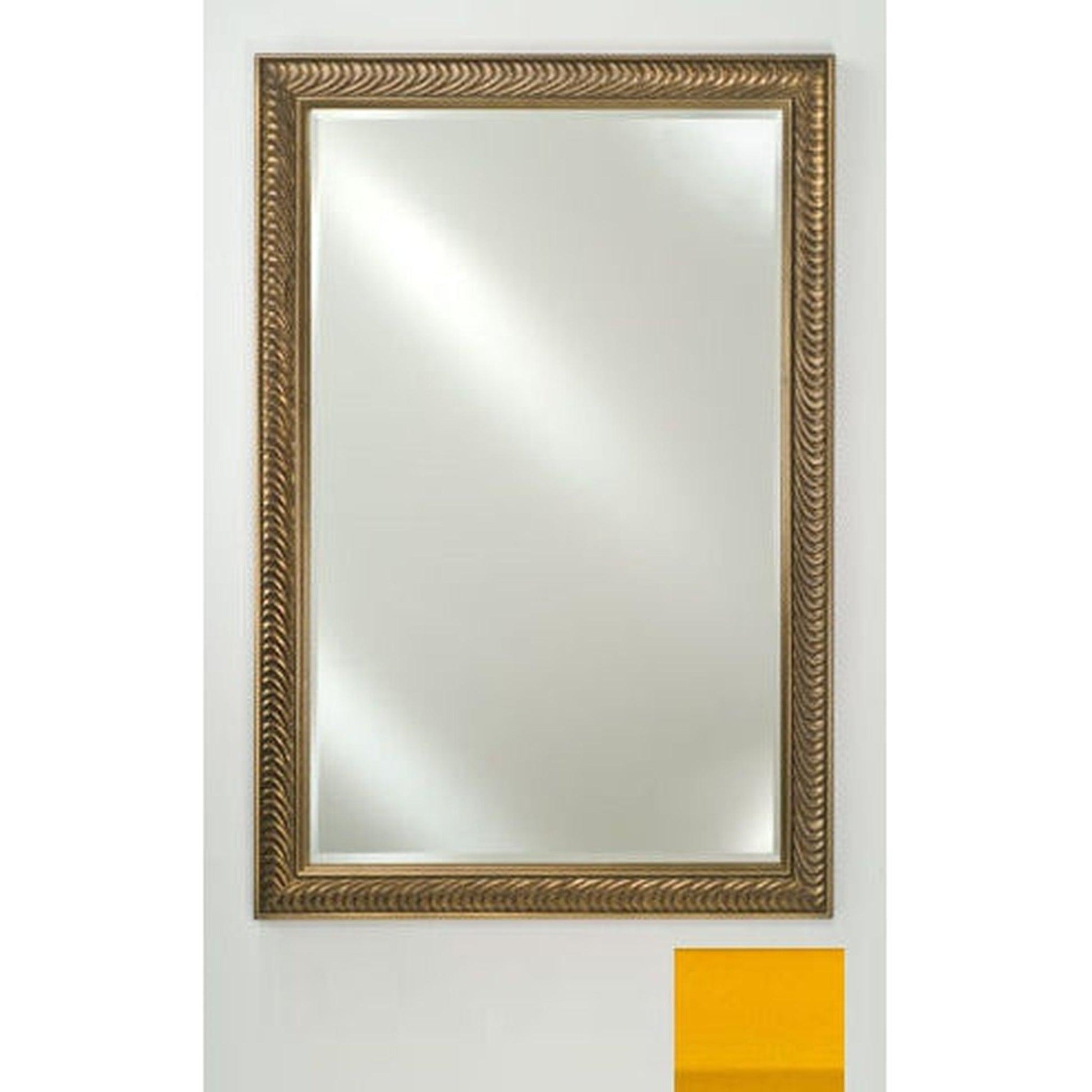 Afina Signature 20" x 26" Colorgrain Yellow Framed Mirror With Beveled Edge