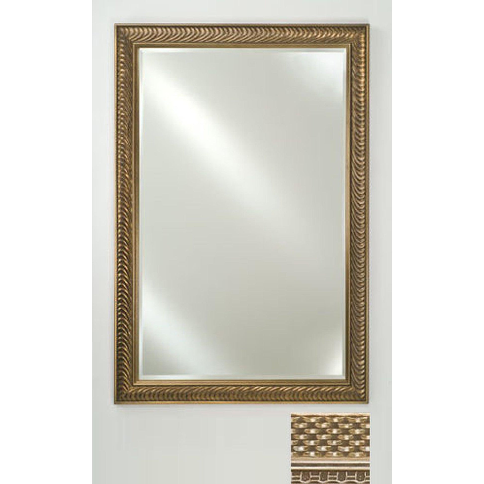 Afina Signature 20" x 26" Elegance Antique Silver Framed Mirror With Beveled Edge