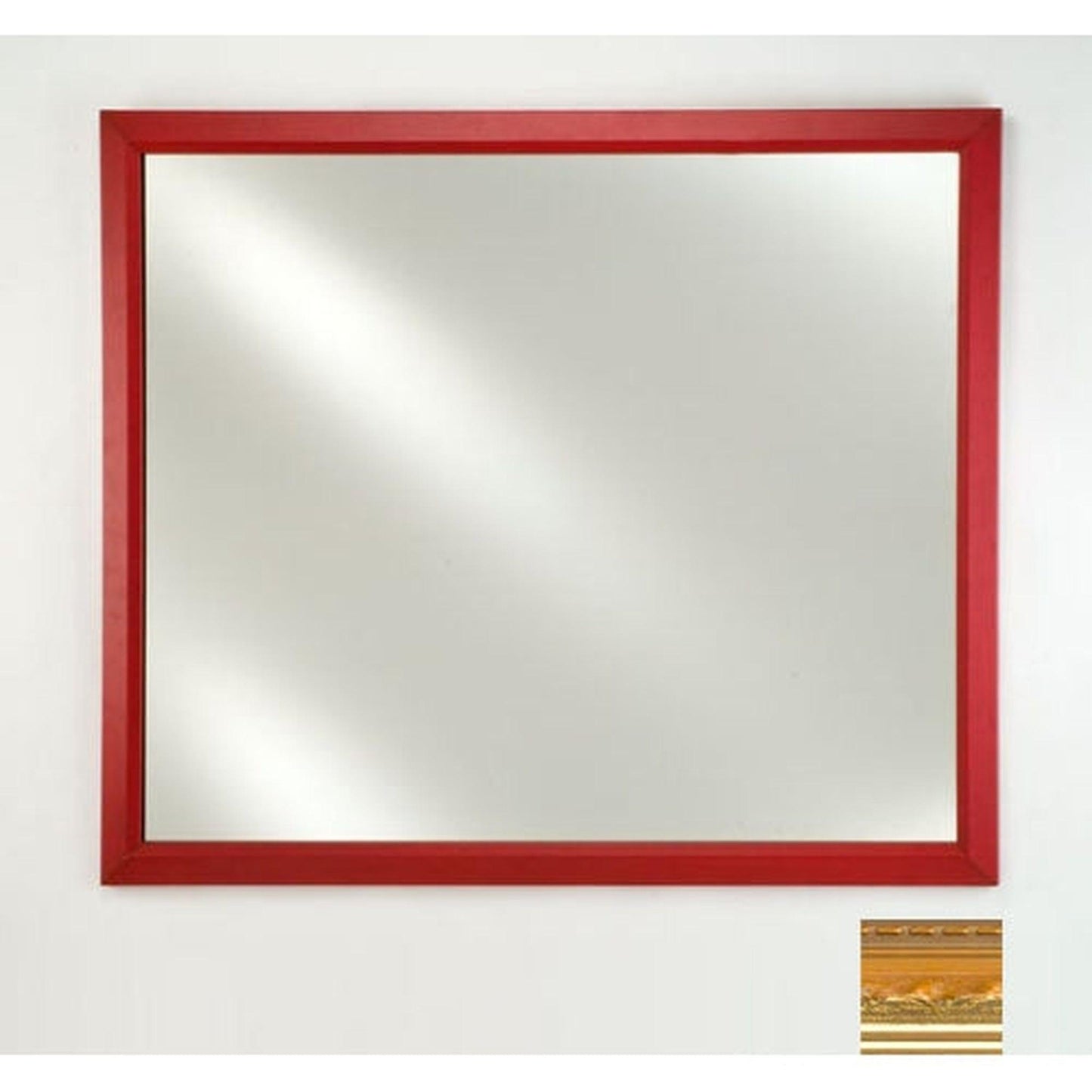 Afina Signature 20" x 26" Majestic Brilliant Gold Framed Mirror With Plain Edge