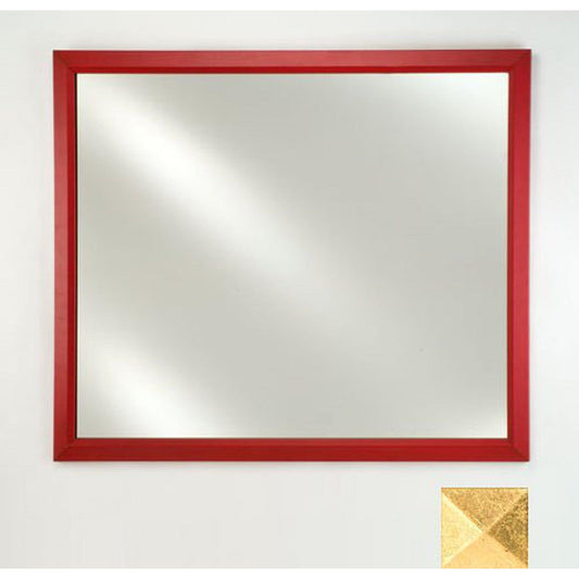 Afina Signature 20" x 26" Meridian Antique Gold With Antique Gold Caps Framed Mirror With Plain Edge