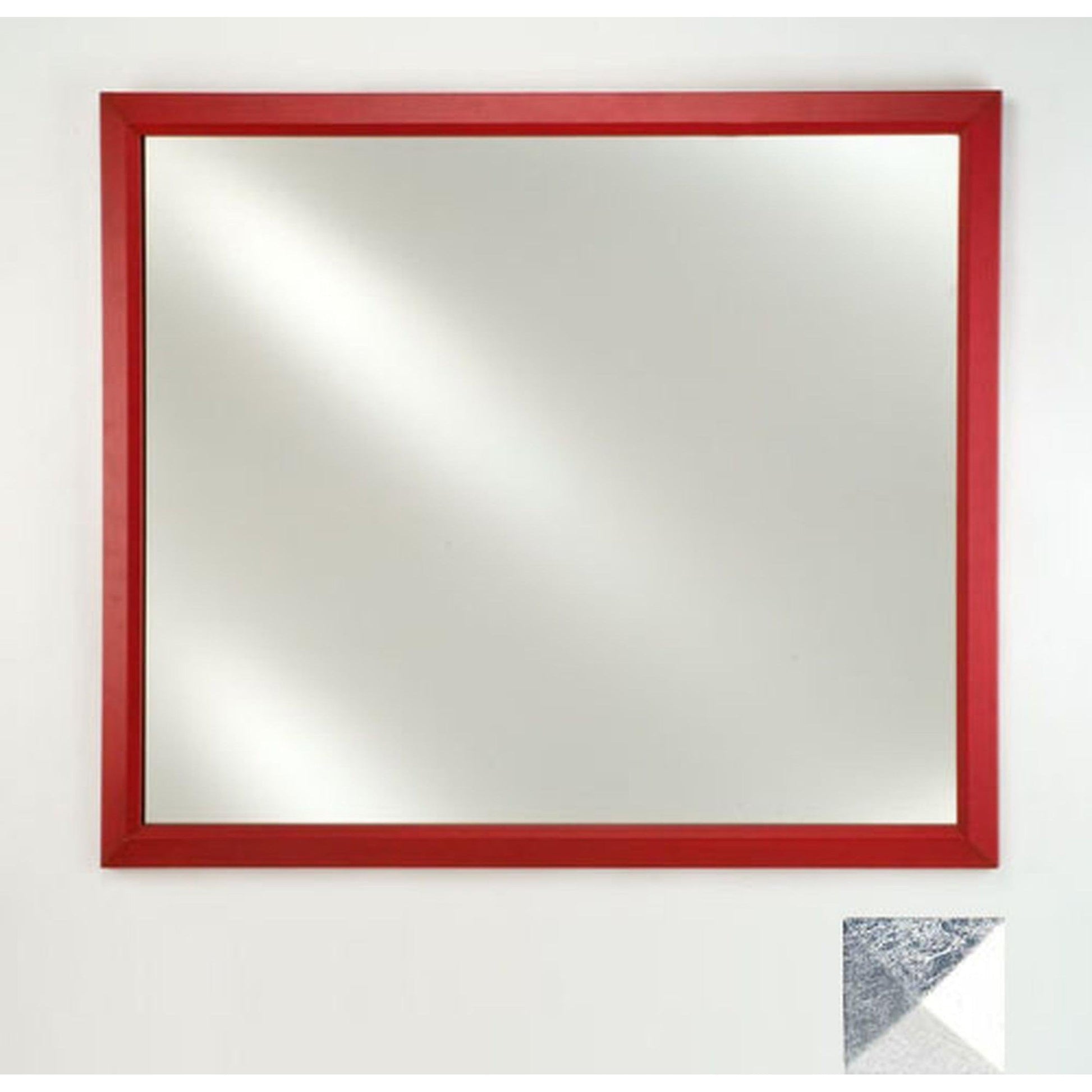Afina Signature 20" x 26" Meridian Antique Silver With Antique Silver Caps Framed Mirror With Plain Edge