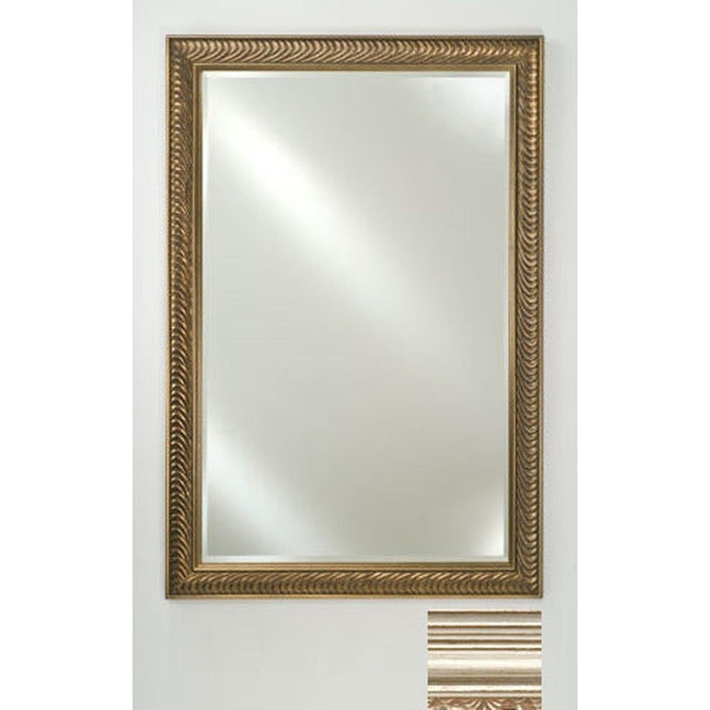 Afina Signature 20" x 26" Parisian Antique Silver Framed Mirror With Beveled Edge