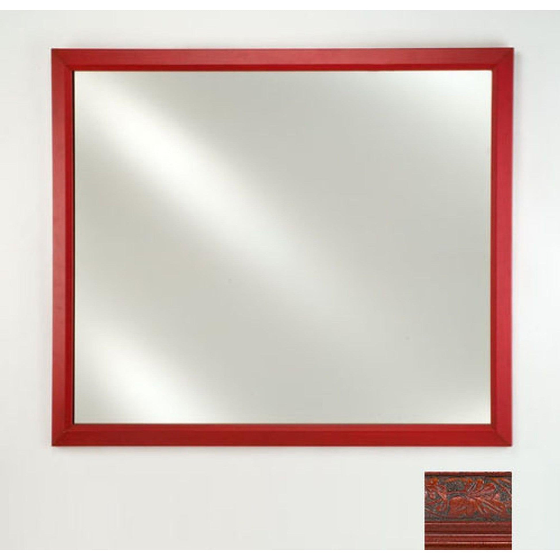 Afina Signature 20" x 26" Parliament Cherry Framed Mirror With Plain Edge