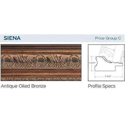 Afina Signature 20" x 26" Siena Antique Oiled Bronze Recessed Reversible Hinged Single Door Medicine Cabinet With Beveled Edge Mirror