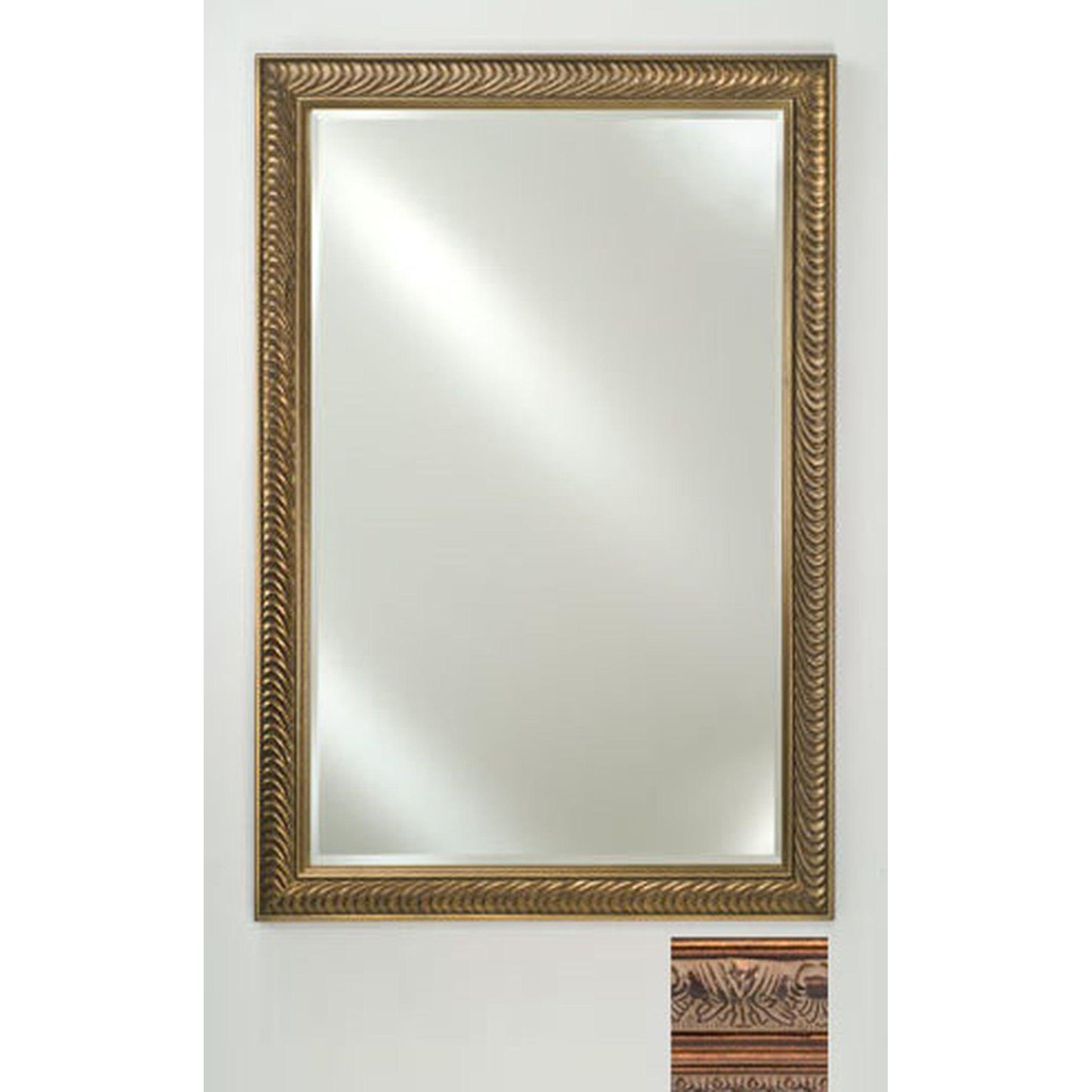 Afina Signature 20" x 26" Siena Oiled Bronze Framed Mirror With Beveled Edge