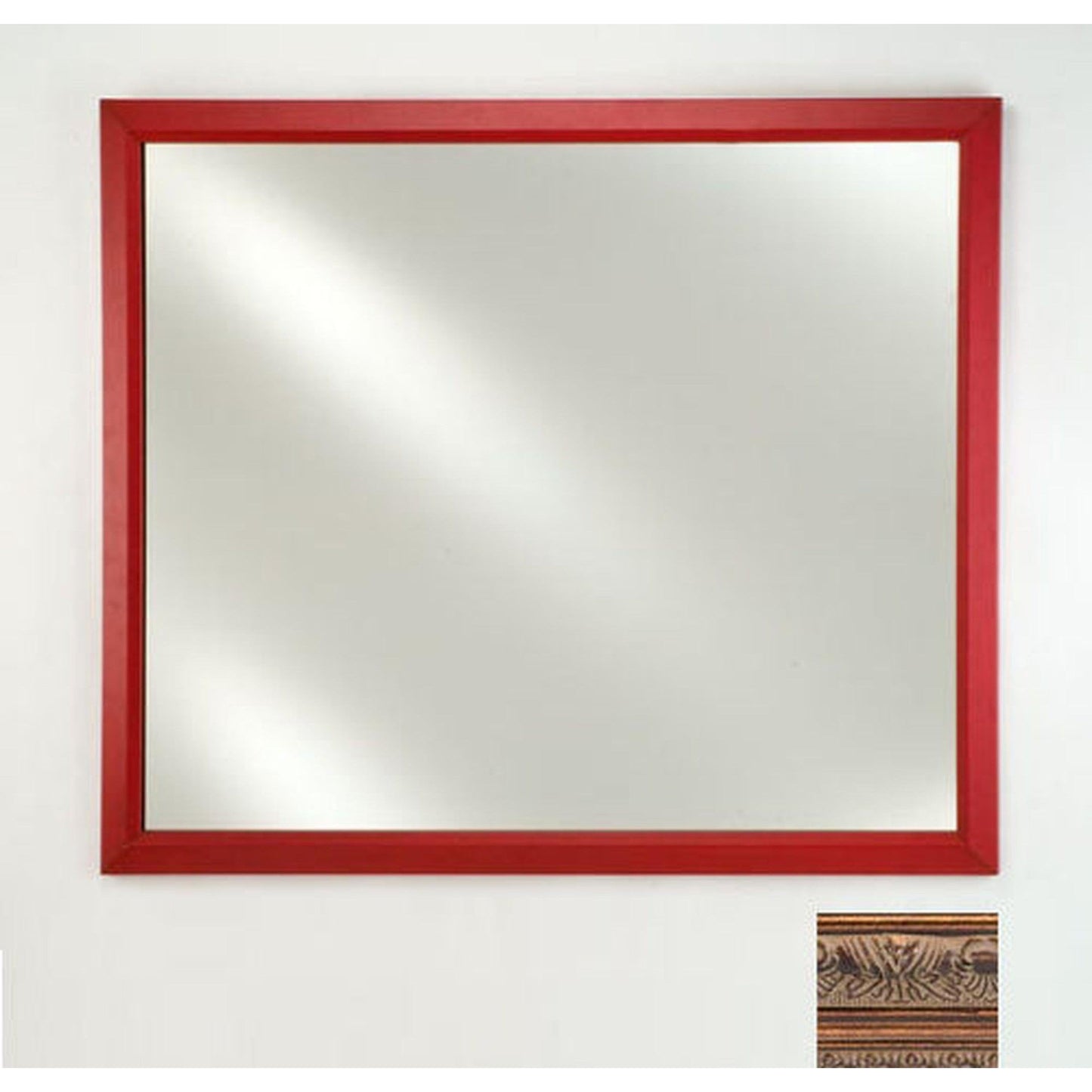 Afina Signature 20" x 26" Siena Oiled Bronze Framed Mirror With Plain Edge