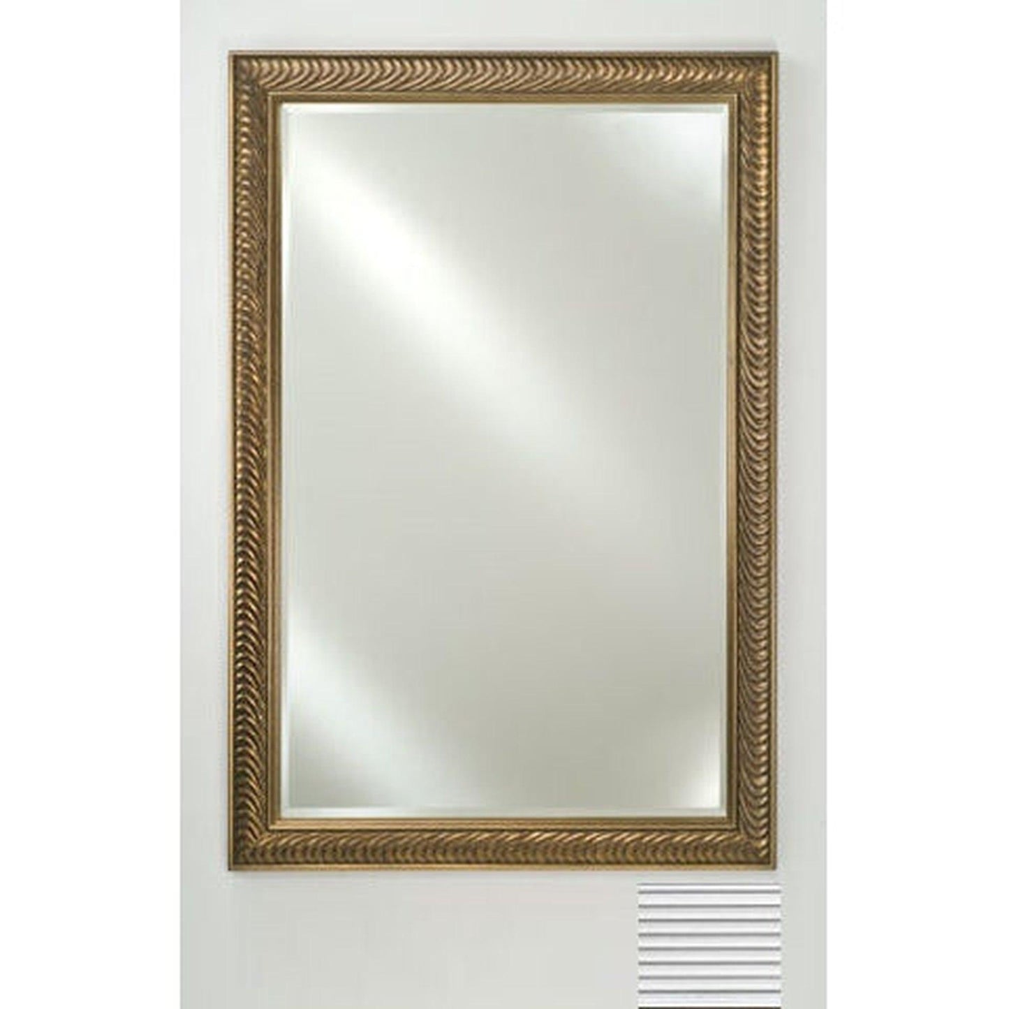 Afina Signature 20" x 26" Soho Fluted Chrome Framed Mirror With Beveled Edge