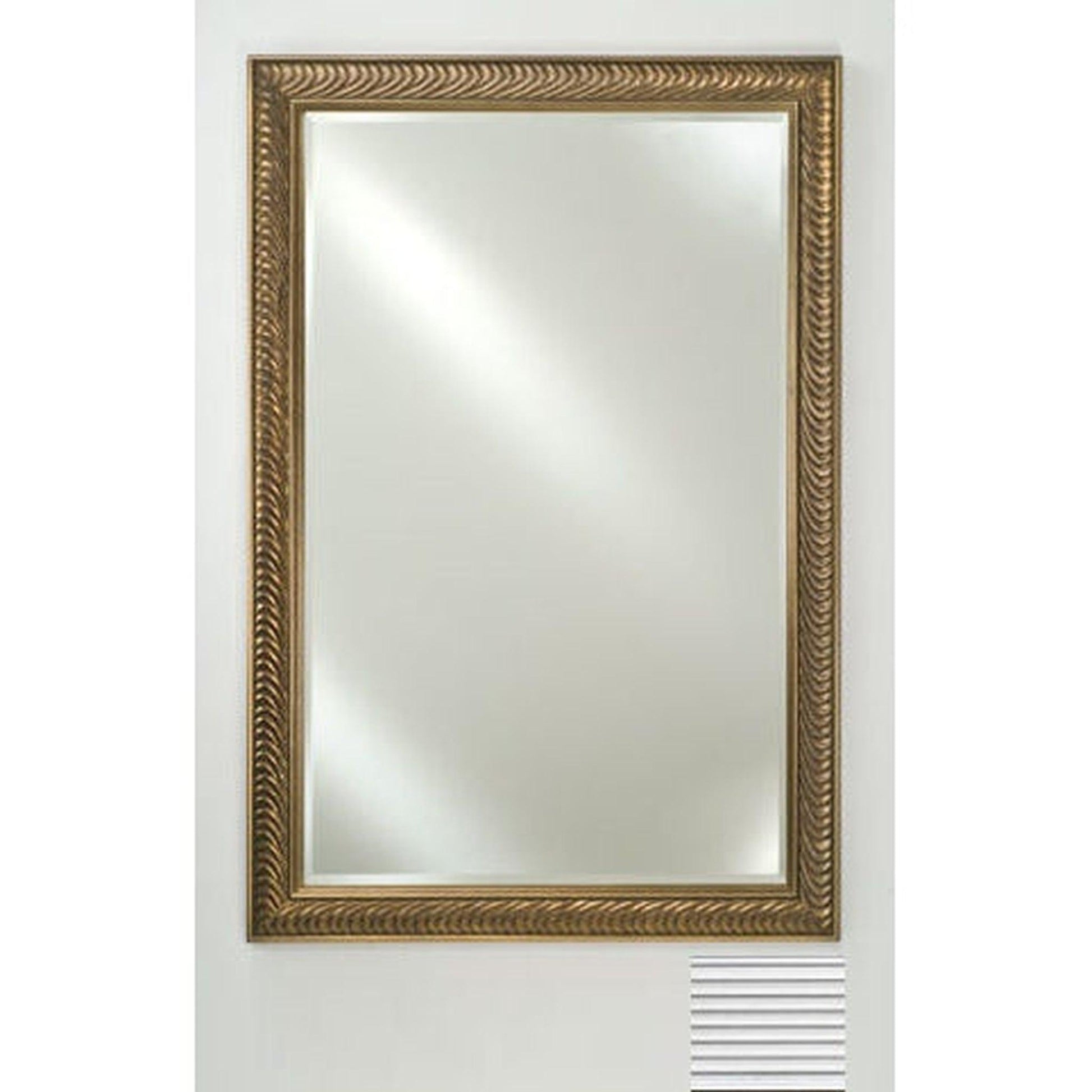 Afina Signature 20" x 26" Soho Fluted Chrome Framed Mirror With Beveled Edge