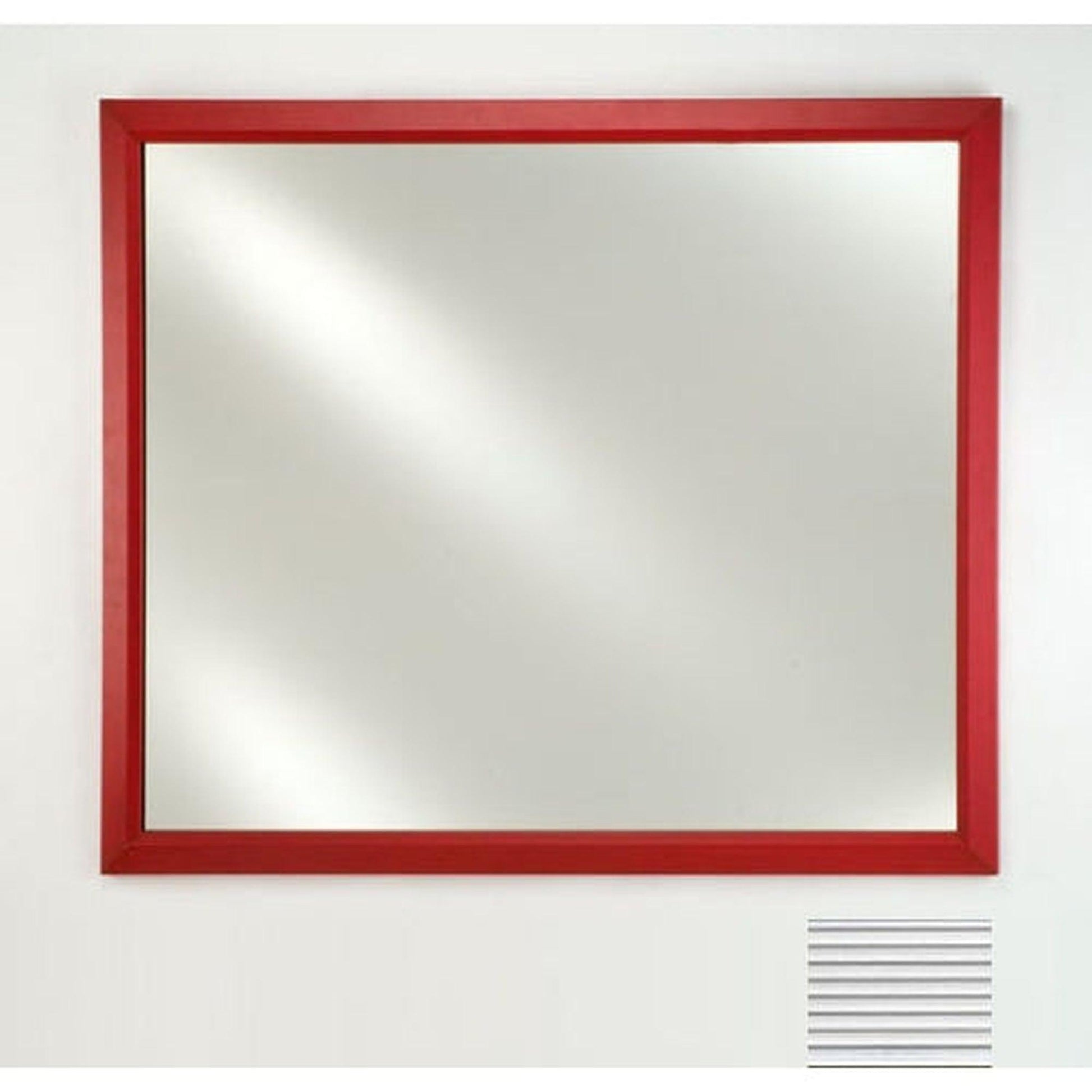 Afina Signature 20" x 26" Soho Fluted Chrome Framed Mirror With Plain Edge