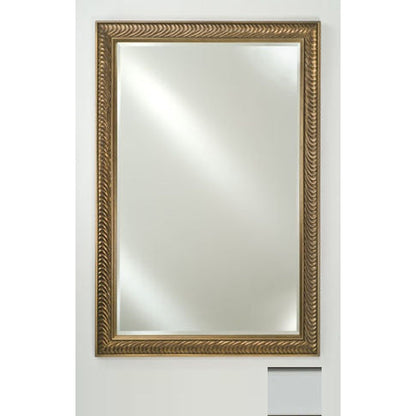 Afina Signature 20" x 26" Soho Satin White Framed Mirror With Beveled Edge