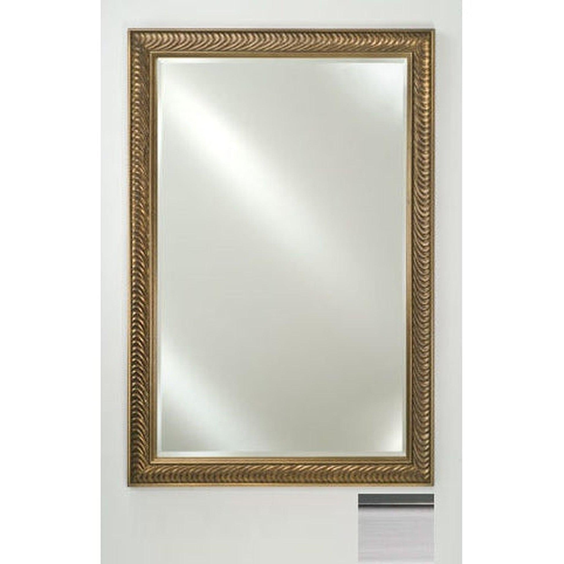 Afina Signature 20" x 26" Soho Stainless Framed Mirror With Beveled Edge